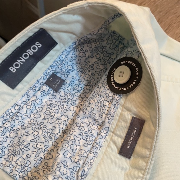 Bonobos 9in Inseam Green (light minty) size 31 NWT - Picture 3 of 8